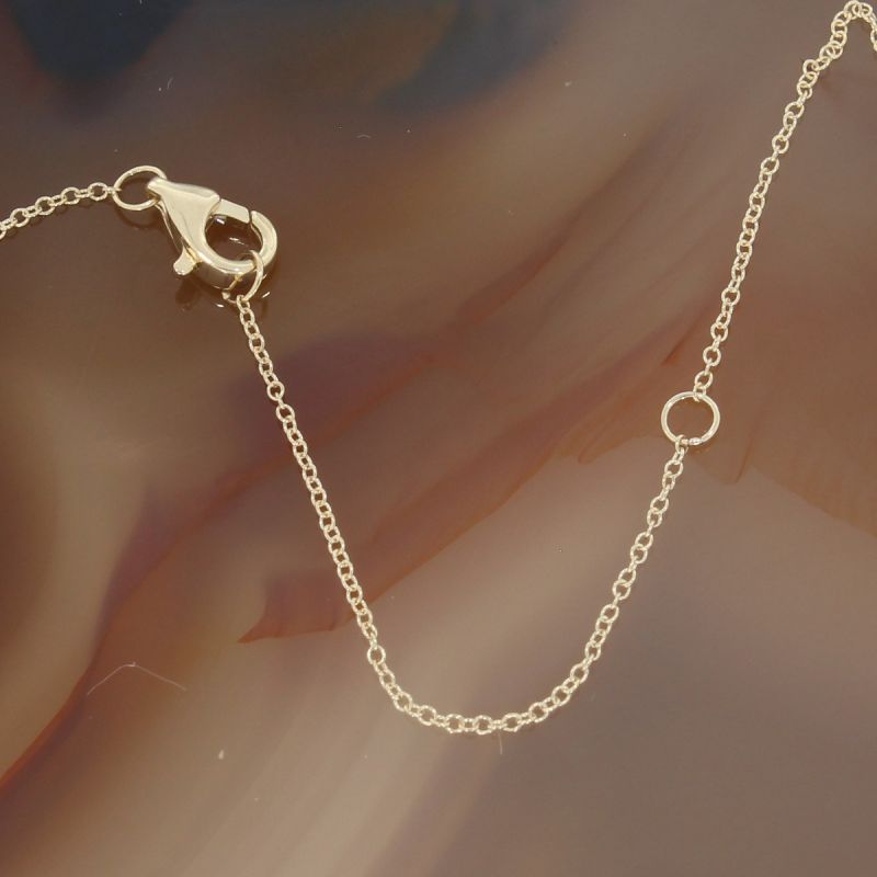 Wert 550 € Brillant Herz Anhänger mit Kette (0,04 carat) in 585er 14 K Gelbgold - H823