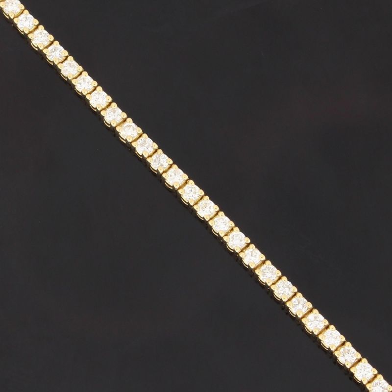 Wert 5290 € Brillant Tennis Armband (2,00 carat) in 750er 18 K Gelbgold  - H857