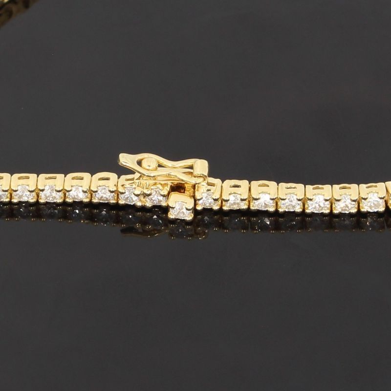 Wert 5290 € Brillant Tennis Armband (2,00 carat) in 750er 18 K Gelbgold  - H857
