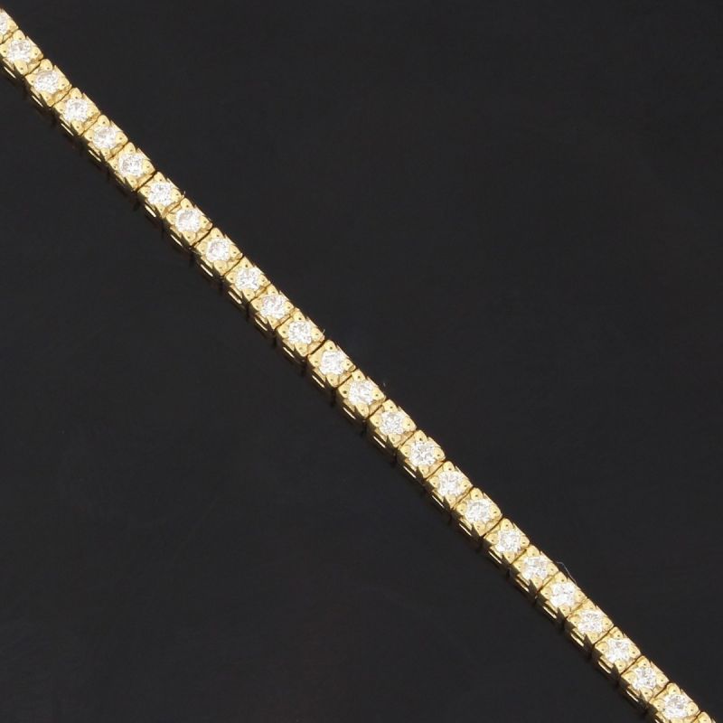 Wert 4290 € Brillant Tennis Armband (1,00 carat) in 750er 18 K Gelbgold L.17 cm - H861