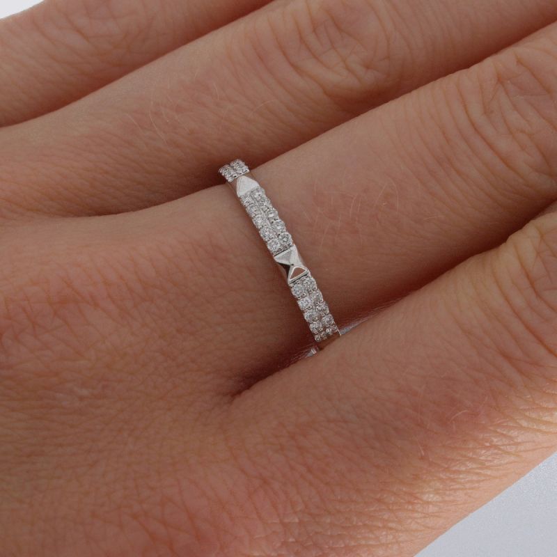 Sale! Wert 1170 € Brillant Ring (0,19 carat) in 585er 14 K Weißgold Gr.56 - H864