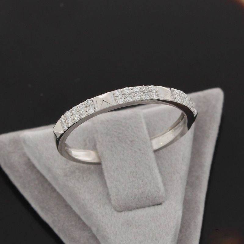 Sale! Wert 1170 € Brillant Ring (0,19 carat) in 585er 14 K Weißgold Gr.56 - H864