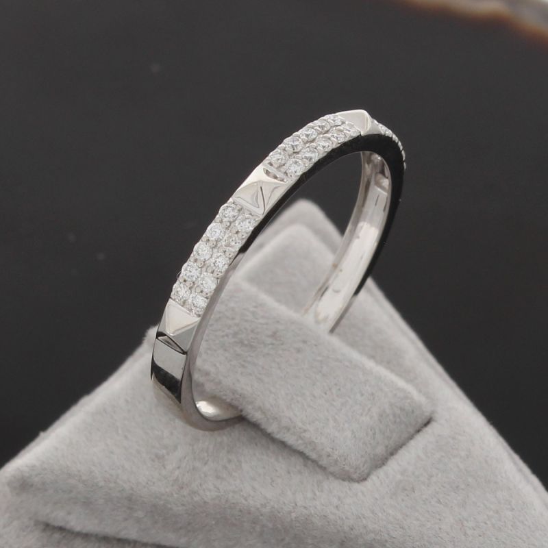 Sale! Wert 1170 € Brillant Ring (0,19 carat) in 585er 14 K Weißgold Gr.56 - H864