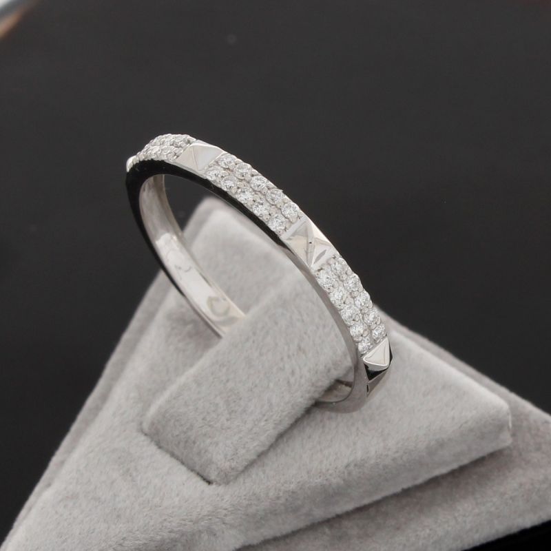 Sale! Wert 1170 € Brillant Ring (0,19 carat) in 585er 14 K Weißgold Gr.56 - H864