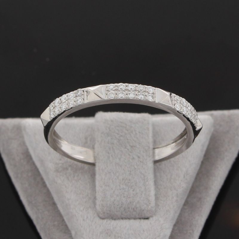 Sale! Wert 1170 € Brillant Ring (0,19 carat) in 585er 14 K Weißgold Gr.56 - H864