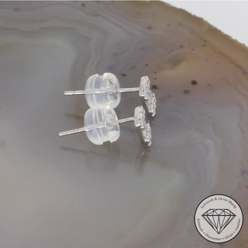 Wert 490 € Brillant Diamant Ohrringe in 750er 18 K Weißgold - H893