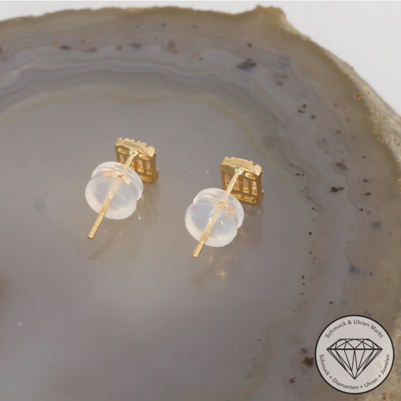 Wert 490 € Brillant Diamant Ohrringe in 750er 18 K Gelbgold - H894