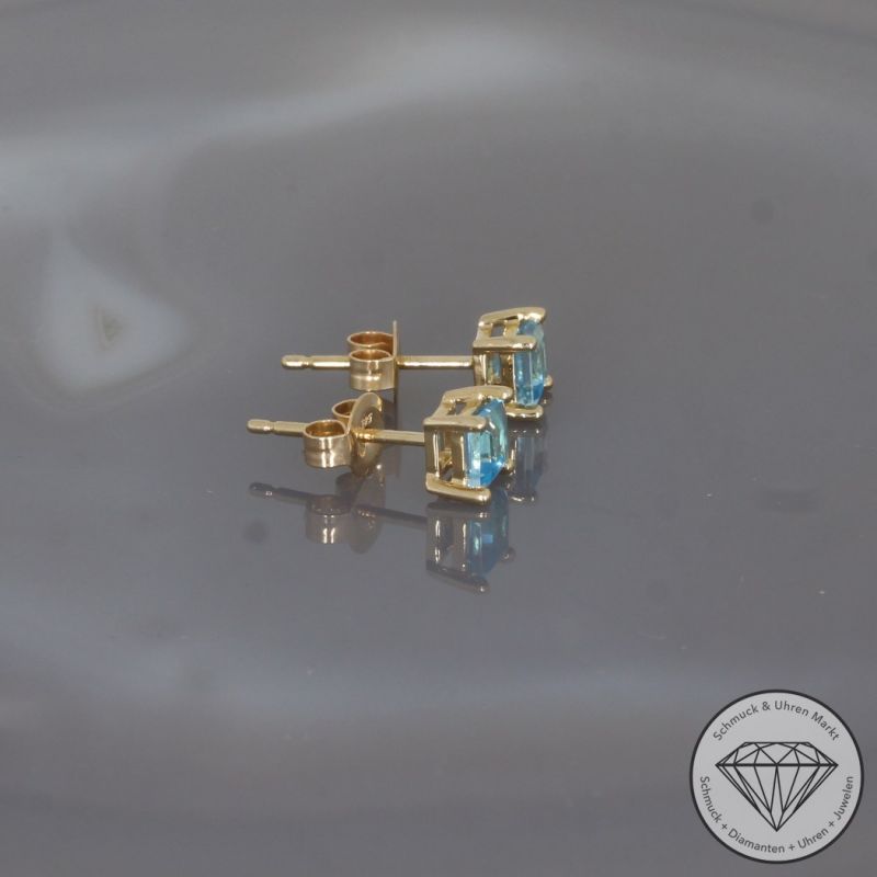 Wert 490 € Topas Ohrringe (0,90 carat) in 585er 14 K Gelbgold - H906