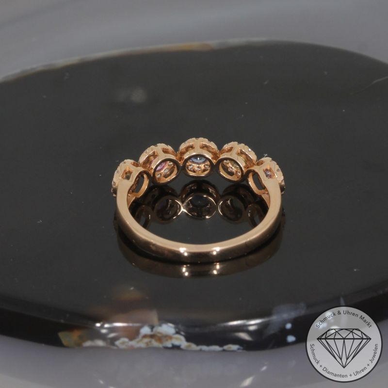 Wert 2300 € Brillant Saphir Ring in 750er 18 K Roségold - H94