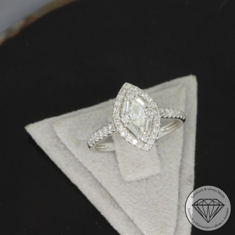 Wert 3390 € Brillant Diamant Ring in 750er 18 K Weißgold - H97