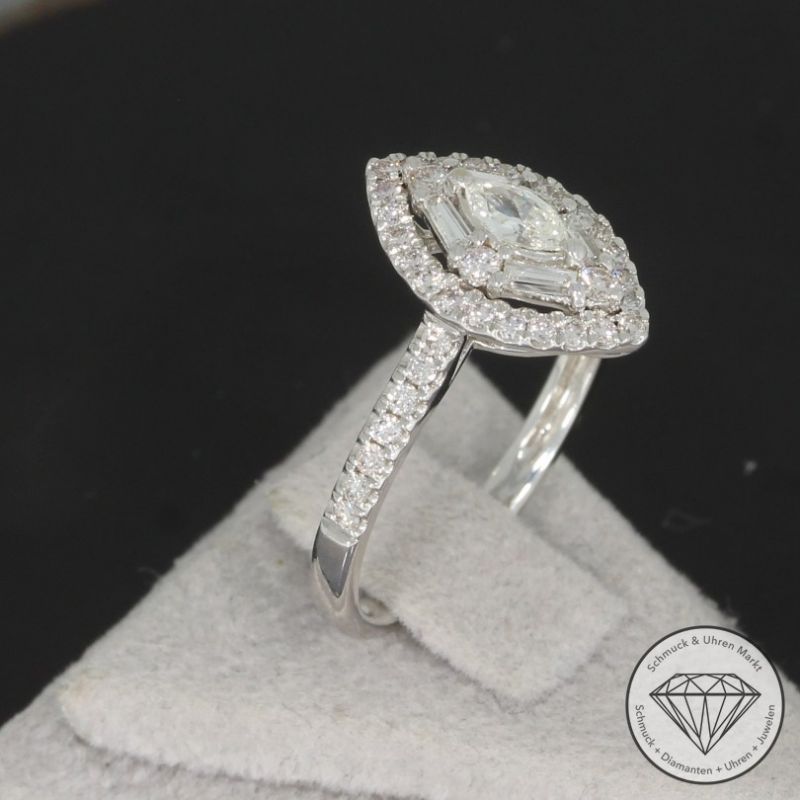 Wert 3390 € Brillant Diamant Ring in 750er 18 K Weißgold - H97