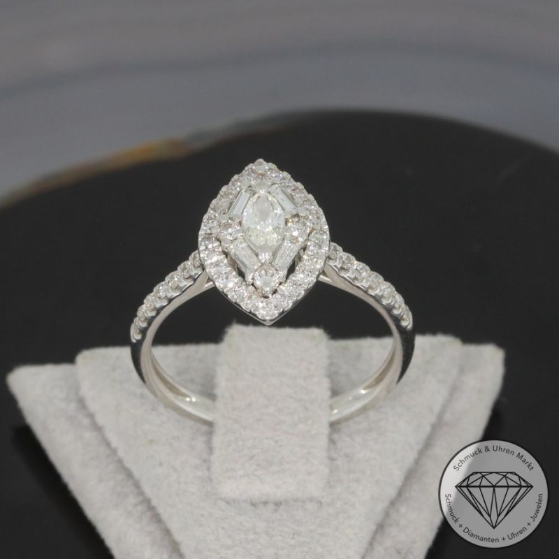 Wert 3390 € Brillant Diamant Ring in 750er 18 K Weißgold - H97