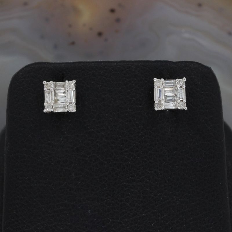 Wert 690 € Brillant Diamant Ohrringe (0,22 carat) in 750er 18 K Weißgold - H42