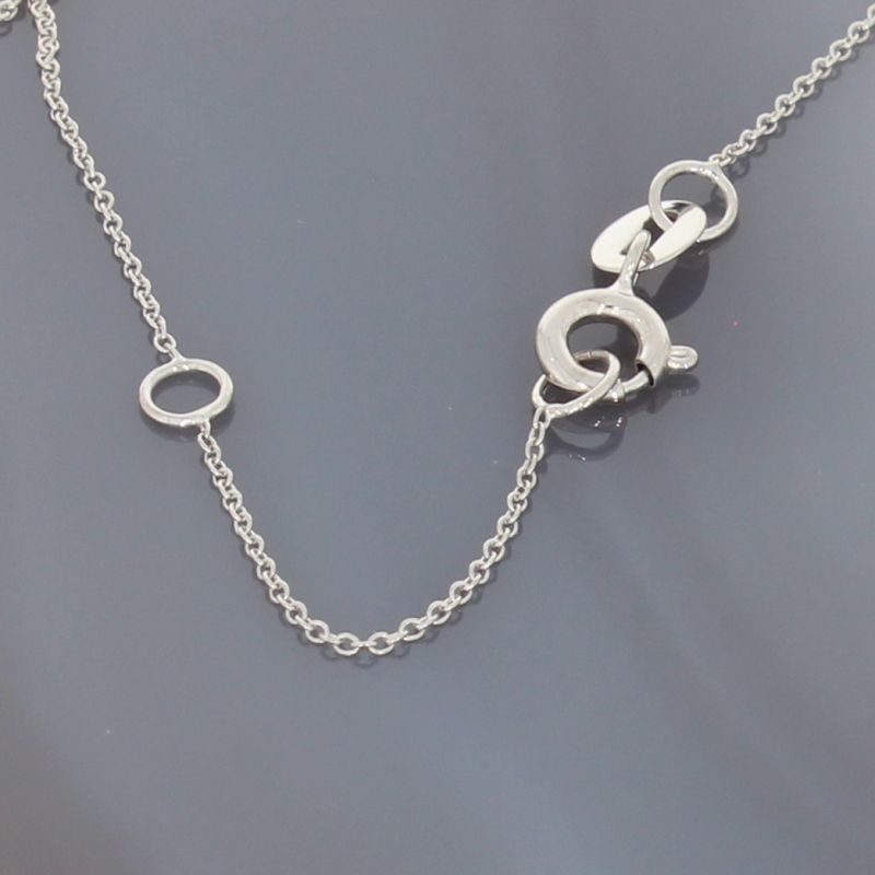 Wert 1150 € Brillant Anhänger mit Kette (0,40 carat) in 750er 18 K Weißgold Länge 42,0 + 45,0 cm - H186