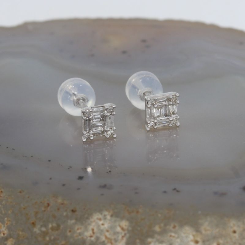 Wert 690 € Brillant Diamant Ohrringe (0,22 carat) in 750er 18 K Weißgold - H42