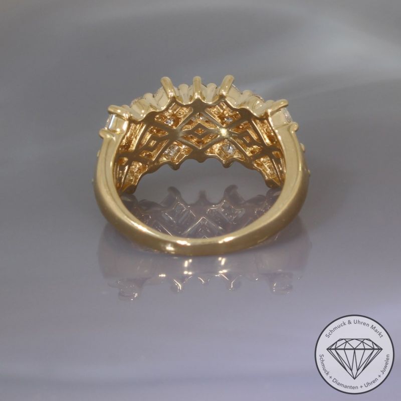 Wert 6800 € Brillant Diamant Ring in 585er 14 K Gelbgold - H996