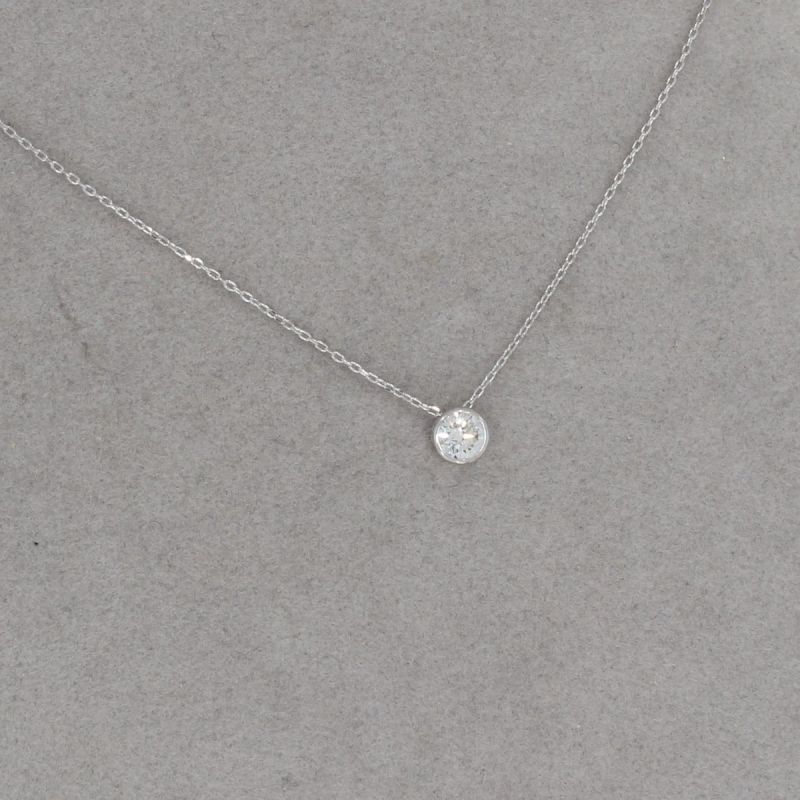 Wert 1170 € Solitär Brillant Anhänger mit Kette (0,21 carat) in 750er 18 K Weißgold - H583