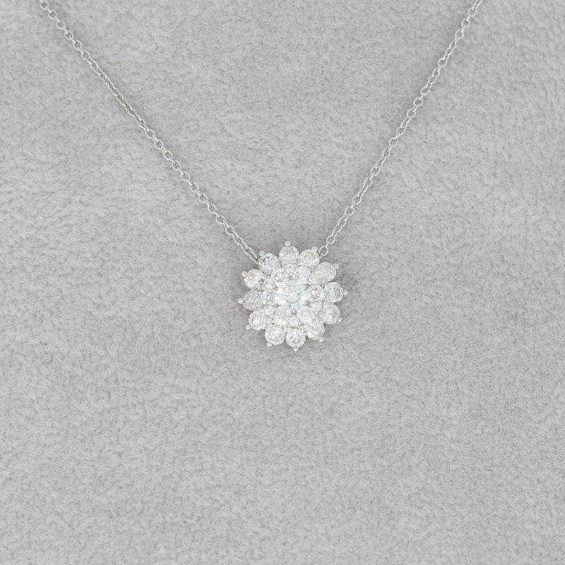 Wert 1150 € Brillant Anhänger mit Kette (0,40 carat) in 750er 18 K Weißgold Länge 42,0 + 45,0 cm - H186