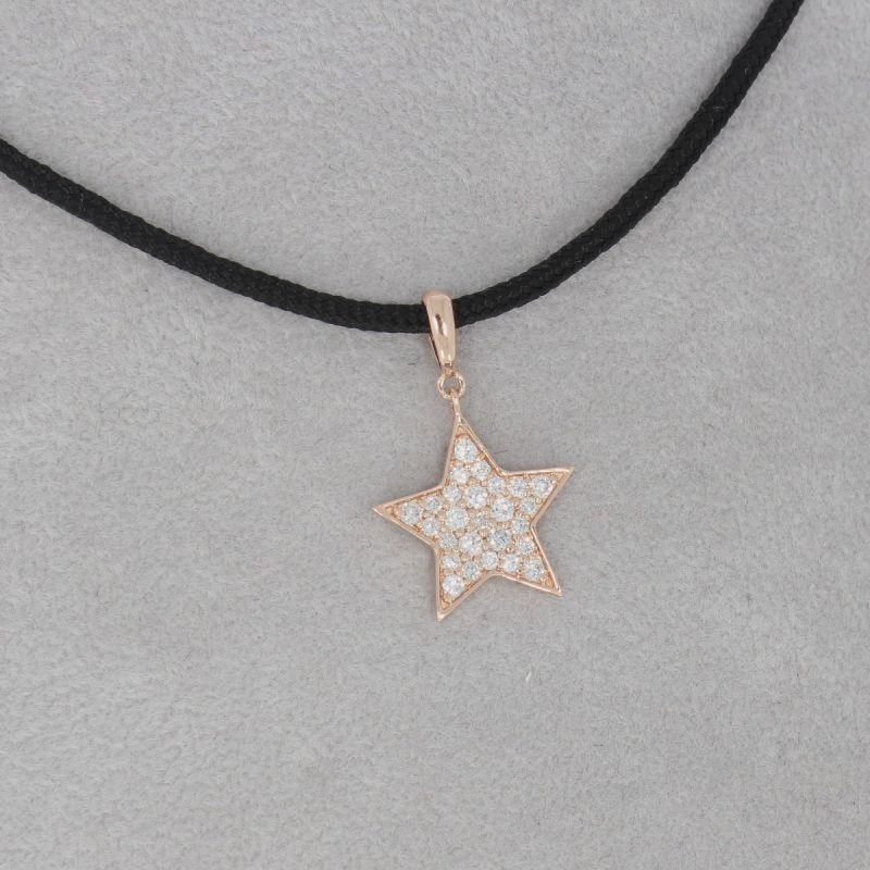 Wert 760 € Brillant Anhänger Stern (0,19 carat) in 585er 14 K Roségold - H806