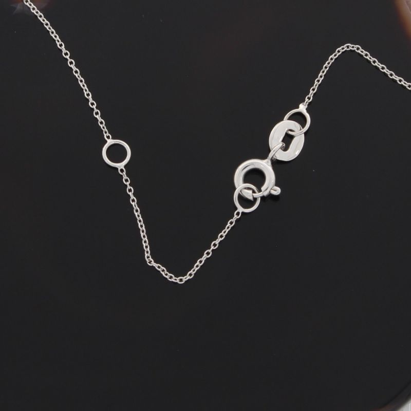 Wert 1070 € Brillant Anhänger Kette Kreis (0,25 carat) in 750er 18 K Weißgold L. 42 / 45 cm - H130