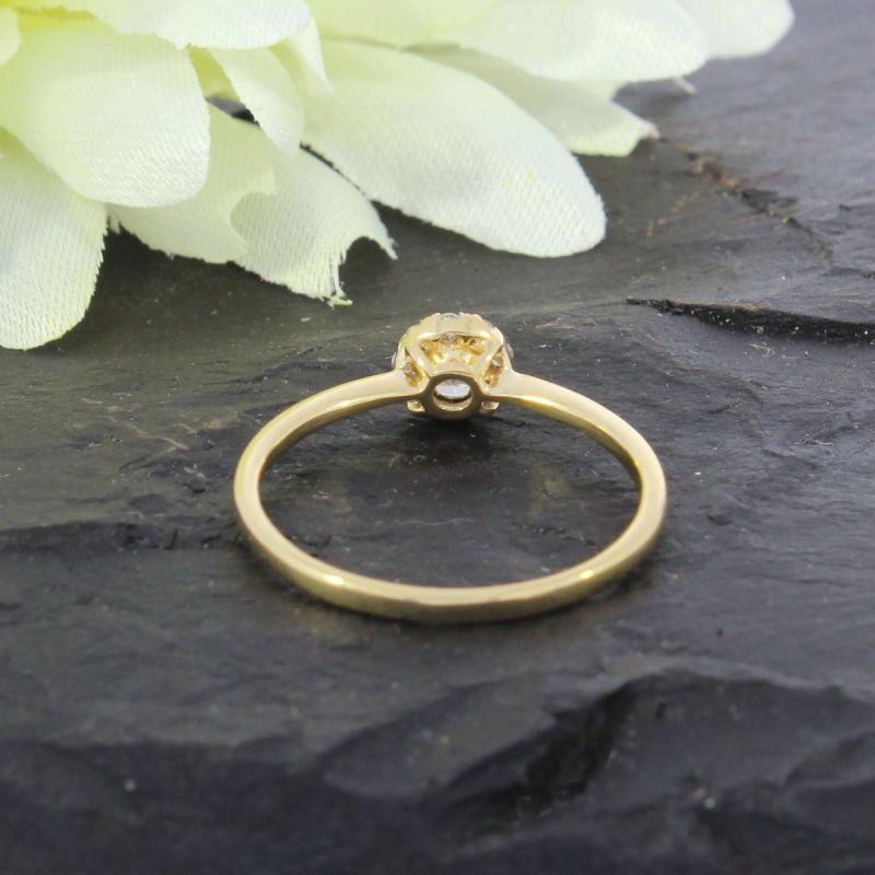 Wert 1530 € Brillant Ring (0,30 carat) in 750er 18 K Gelbgold Größe 54 - H84