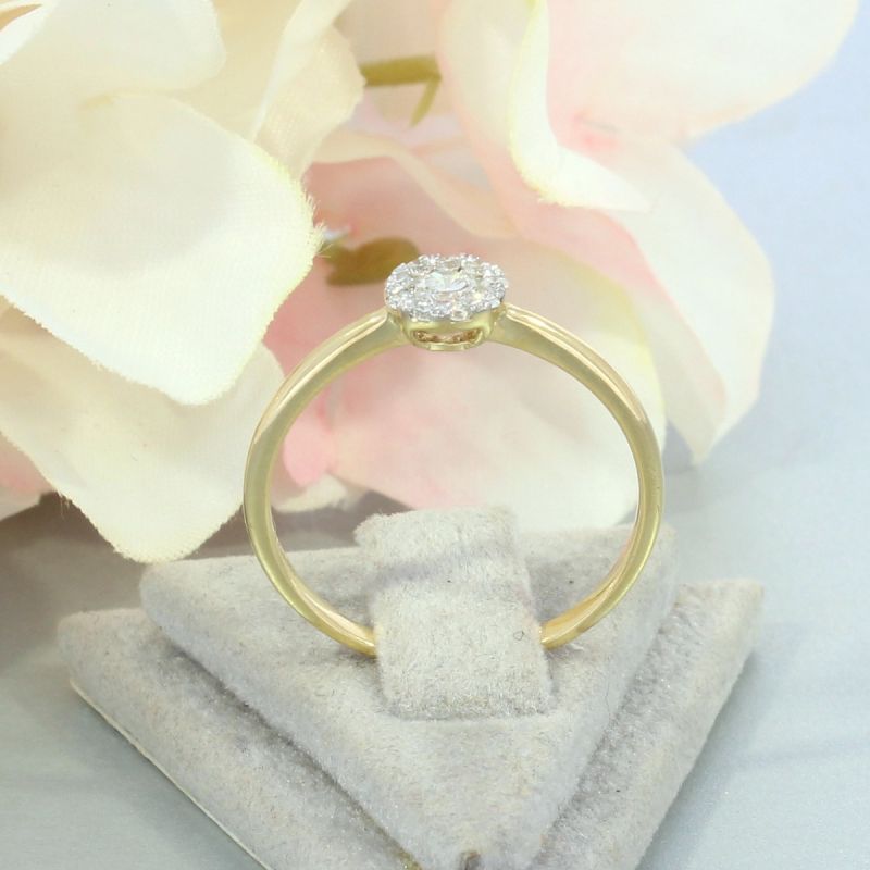 Wert 1530 € Brillant Ring (0,30 carat) in 750er 18 K Gelbgold Größe 54 - H84