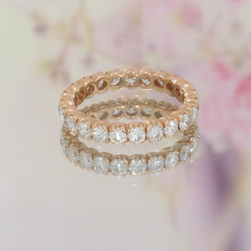 Wert 6500 € Brillant Memory Ring (2,00 carat) in 750er 18 K Roségold Größe 52 - H544