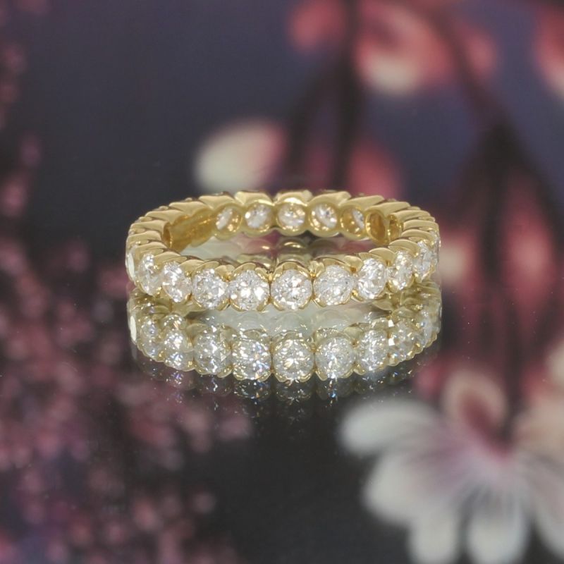 Wert 6500 € Brillant Memory Ring (2,00 carat) in 750er 18 K Gelbgold Größe 58 - H531