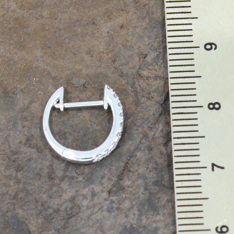 Wert 1550 € Brillant Creolen Ohrringe (0,30 carat) in 750er 18 K Weißgold - H126