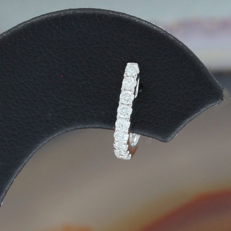 Wert 1550 € Brillant Creolen Ohrringe (0,30 carat) in 750er 18 K Weißgold - H126