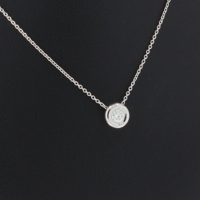 Wert 970 € Solitär Brillant Anhänger mit Kette (0,15 carat) in 750er 18 K Weißgold L. 42 und 45 cm - H149