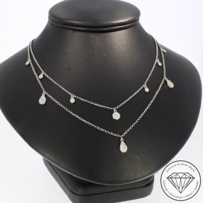 Wert 2590 € Brillant Collier (0,50 carat) in 750er 18 K Weißgold - 100239