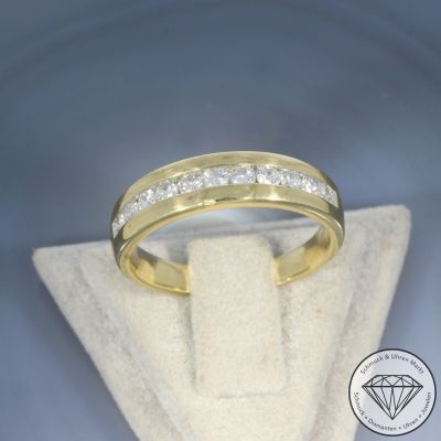 Wert 2300 € Brillant Halbmemory Ring (ca. 0,55 carat) in 585er 14 K Gelbgold - 100676