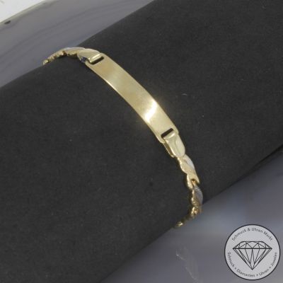 Wert 850 € Identitäts Armband in 585er 14 K Gelbgold - 100686