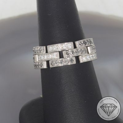 Wert 9300 € CARTIER Maillon Panthere Brillant Ring (0,90 carat) in 750er 18 K Weißgold - 100749