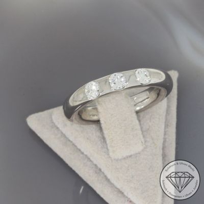 Wert 4490 € Brillant Ring von Wempe No.2950 aus 750er/18 Karat Weiß Gold Größe 55 – 100797