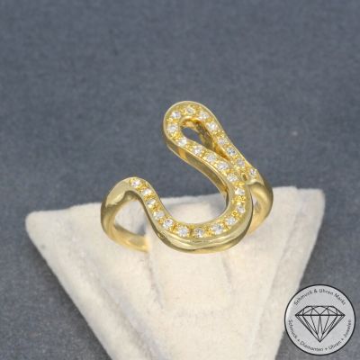 Wert 1390 € Diamant Ring in 750er 18 K Gelbgold - 101140