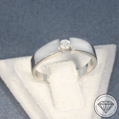 Wert 1190 € CHRIST Solitär Brillant Ring in 585er 14 K Weißgold - 101606