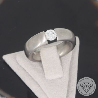 Wert 7500 € Niessing Solitär Brillant Ring (ca. 0,50 carat) in 750er 18 K Weißgold - 101680