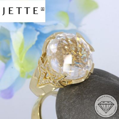 JETTE JOOP Brillant Bergkristall Ring in 750er 18 K Gelbgold - 101712