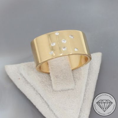 Sale! Wert 4590 € Brillant Ring (lupenrein, ca. 0,14 carat) in 750er 18 K Gelbgold - 101893