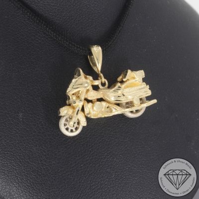Wert 1250 € Motorrad Anhänger in 585er 14 K Gelbgold - 102031