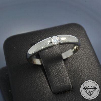 Wert 890 € CHRIST Solitär Brillant Ring (ca. 0,10 carat) in 585er 14 K Weißgold - 102556