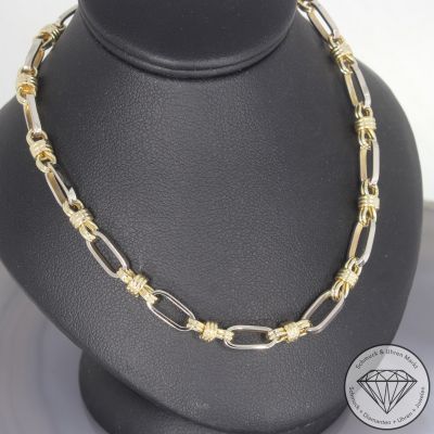 Wert 6190 € Bicolor Kette (28,1 Gramm) in 585er 14 K Gold - 102634