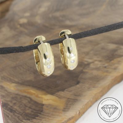 Wert 2190 € Brillant Creolen in 585er 14 K Gelbgold - 102910 