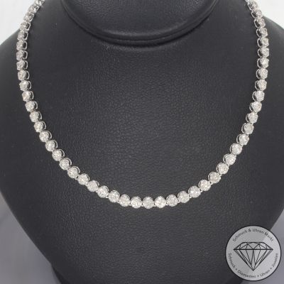 Wert 15900 € Brillant Tennis Collier (5,00 carat) in 900er Platin - H604