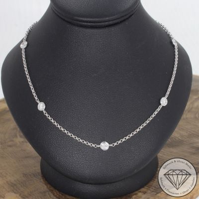 Wert 4290 € Brillant Collier (0,80 carat) in 750er 18 K Weißgold - 103618
