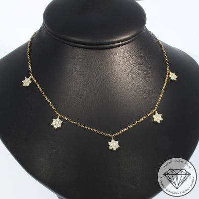 Wert 3090 € Brillant Collier in 750er 18 K Gelbgold - 103621