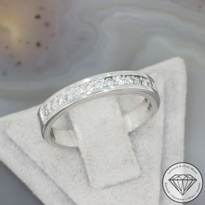 Wert 999 € Brillant Halbmemory Ring (ca. 0,13 carat) in 585er 14 K Weißgold - 103643