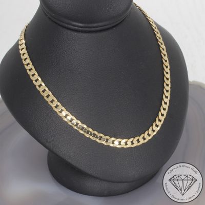 Wert 2290 € Panzer Kette in 585er 14 K Gelbgold - 103737